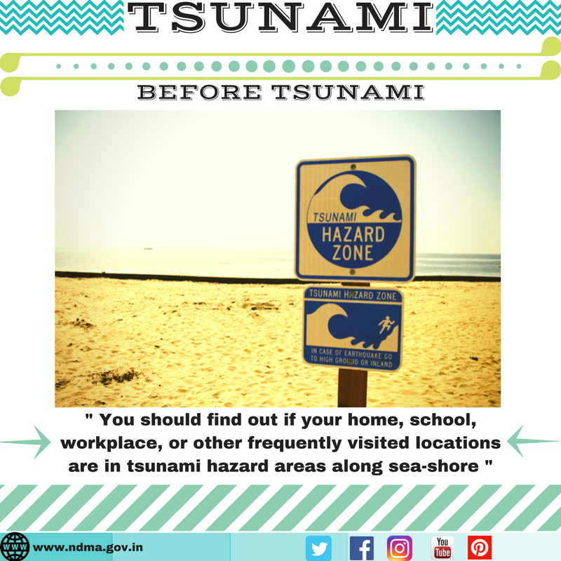 Plan evacuation routes from your home, school, workplace or any other place you could be where tsunamis present a risk 